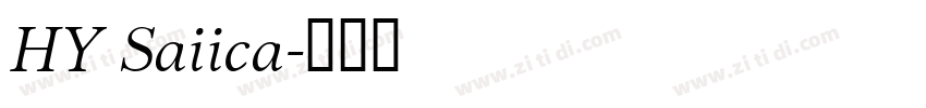 HY Saiica字体转换